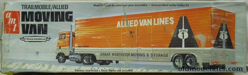 AMT 1/25 Trailmobile Allied Van Lines Moving Van / Trailer, T564 plastic model kit